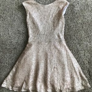 Rose gold sequin dress
